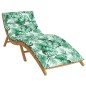 vidaXL Cuscino per Lettino Motivo Foglie 180x60x3 cm in Tessuto Oxford