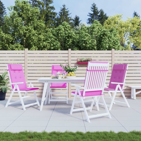 vidaXL Cuscini per Sedia con Schienale Alto 4pz Rosa in Tessuto Oxford