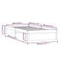 vidaXL Giroletto 90x200 cm in Legno Massello di Pino vidaXL Giroletto 90x200 cm in Legno Massello di Pino