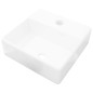 Lavandino Bagno in Ceramica Bianca Quadrato con Foro Rubinetto Lavandino Bagno in Ceramica Bianca Quadrato con Foro Rubinetto