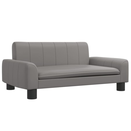 vidaXL Lettino per Cani Grigio 70x45x30 cm in Similpelle