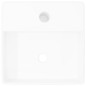 Lavandino Bagno in Ceramica Bianca Quadrato con Foro Rubinetto Lavandino Bagno in Ceramica Bianca Quadrato con Foro Rubinetto