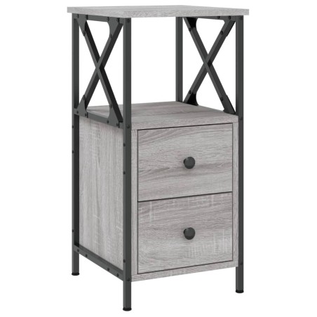 vidaXL Comodino Grigio Sonoma 34x35,5x70 cm in Legno Multistrato