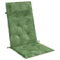 vidaXL Cuscini Sedia Schienale Alto 4 pz Motivo Foglie Tessuto Oxford vidaXL Cuscini Sedia Schienale Alto 4 pz Motivo Foglie Tessuto Oxford