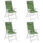 vidaXL Cuscini Sedia Schienale Alto 4 pz Motivo Foglie Tessuto Oxford vidaXL Cuscini Sedia Schienale Alto 4 pz Motivo Foglie Tessuto Oxford