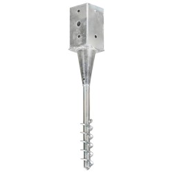 Picchetti di Terra 6 pz Argento 8x8x57 cm in Acciaio Zincato