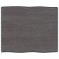 vidaXL Piano Tavolo Marrone Scuro 60x50x(2-6)cm in Rovere Non Trattato vidaXL Piano Tavolo Marrone Scuro 60x50x(2-6)cm in Rovere Non Trattato