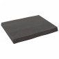 vidaXL Piano Tavolo Marrone Scuro 60x50x(2-6)cm in Rovere Non Trattato vidaXL Piano Tavolo Marrone Scuro 60x50x(2-6)cm in Rovere Non Trattato