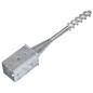 Picchetti di Terra 6 pz Argento 8x8x57 cm in Acciaio Zincato Picchetti di Terra 6 pz Argento 8x8x57 cm in Acciaio Zincato