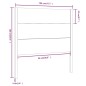 vidaXL Testiera Bianca 106x4x100 cm in Legno Massello di Pino vidaXL Testiera Bianca 106x4x100 cm in Legno Massello di Pino