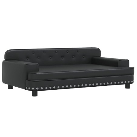 vidaXL Lettino per Cani Nero 90x53x30 cm in Similpelle