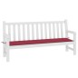 vidaXL Cuscino per Panca Rosso Vino 150x50x3 cm in Tessuto Oxford