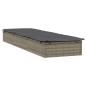 vidaXL Lettino Prendisole con Tavolino Grigio in Polyrattan vidaXL Lettino Prendisole con Tavolino Grigio in Polyrattan