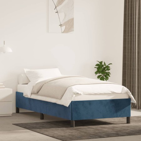vidaXL Giroletto senza Materasso Blu Scuro 80x200 cm in Velluto