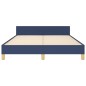 vidaXL Giroletto con Testiera senza Materasso Blu 140x200 cm Tessuto vidaXL Giroletto con Testiera senza Materasso Blu 140x200 cm Tessuto