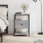 vidaXL Comodino Grigio Sonoma 40x42x56 cm in Legno Multistrato vidaXL Comodino Grigio Sonoma 40x42x56 cm in Legno Multistrato