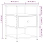 vidaXL Comodino Grigio Sonoma 40x42x56 cm in Legno Multistrato vidaXL Comodino Grigio Sonoma 40x42x56 cm in Legno Multistrato
