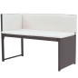 vidaXL Set da Giardino 5 pz Pieghevole in Acciaio e Polyrattan Marrone vidaXL Set da Giardino 5 pz Pieghevole in Acciaio e Polyrattan Marrone