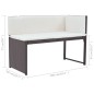 vidaXL Set da Giardino 5 pz Pieghevole in Acciaio e Polyrattan Marrone vidaXL Set da Giardino 5 pz Pieghevole in Acciaio e Polyrattan Marrone