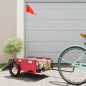 vidaXL Rimorchio per Bici da Carico Rosso in Tessuto Oxford e Ferro vidaXL Rimorchio per Bici da Carico Rosso in Tessuto Oxford e Ferro