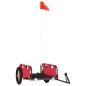vidaXL Rimorchio per Bici da Carico Rosso in Tessuto Oxford e Ferro vidaXL Rimorchio per Bici da Carico Rosso in Tessuto Oxford e Ferro