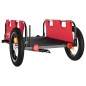 vidaXL Rimorchio per Bici da Carico Rosso in Tessuto Oxford e Ferro vidaXL Rimorchio per Bici da Carico Rosso in Tessuto Oxford e Ferro