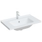 vidaXL Lavandino da Bagno Bianco 81x48x19,5cm Rettangolare in Ceramica