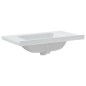 vidaXL Lavandino da Bagno Bianco 81x48x19,5cm Rettangolare in Ceramica