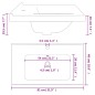 vidaXL Lavandino da Bagno Bianco 81x48x19,5cm Rettangolare in Ceramica