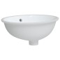 vidaXL Lavandino da Bagno Bianco 43x35x19 cm Ovale in Ceramica vidaXL Lavandino da Bagno Bianco 43x35x19 cm Ovale in Ceramica