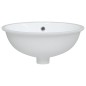 vidaXL Lavandino da Bagno Bianco 43x35x19 cm Ovale in Ceramica vidaXL Lavandino da Bagno Bianco 43x35x19 cm Ovale in Ceramica