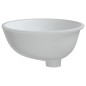 vidaXL Lavandino da Bagno Bianco 43x35x19 cm Ovale in Ceramica vidaXL Lavandino da Bagno Bianco 43x35x19 cm Ovale in Ceramica