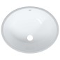 vidaXL Lavandino da Bagno Bianco 43x35x19 cm Ovale in Ceramica vidaXL Lavandino da Bagno Bianco 43x35x19 cm Ovale in Ceramica