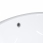 vidaXL Lavandino da Bagno Bianco 43x35x19 cm Ovale in Ceramica vidaXL Lavandino da Bagno Bianco 43x35x19 cm Ovale in Ceramica
