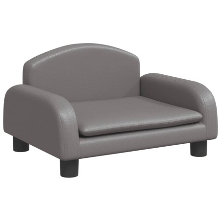 vidaXL Lettino per Cani Grigio 50x40x30 cm in Similpelle