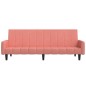vidaXL Divano Letto a 2 Posti Rosa in Velluto vidaXL Divano Letto a 2 Posti Rosa in Velluto