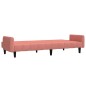 vidaXL Divano Letto a 2 Posti Rosa in Velluto vidaXL Divano Letto a 2 Posti Rosa in Velluto