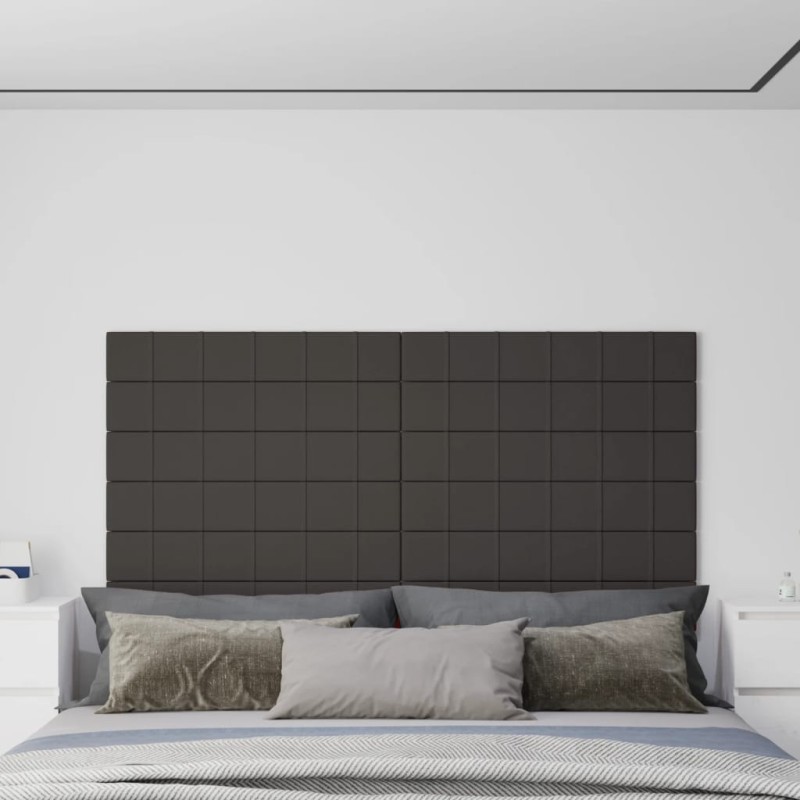 vidaXL Pannelli Murali 12 pz Grigio Scuro 90x15 cm Tessuto 1,62 m² vidaXL Pannelli Murali 12 pz Grigio Scuro 90x15 cm Tessuto 1,62 m²