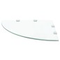 Scaffali Angolari 2 pz Supporti Cromati e Vetro Chiaro 45x45 cm Scaffali Angolari 2 pz Supporti Cromati e Vetro Chiaro 45x45 cm
