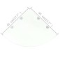 Scaffali Angolari 2 pz Supporti Cromati e Vetro Chiaro 45x45 cm Scaffali Angolari 2 pz Supporti Cromati e Vetro Chiaro 45x45 cm