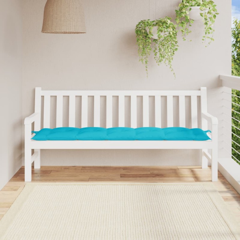 vidaXL Cuscino per Panca Turchese 180x50x7 cm in Tessuto Oxford