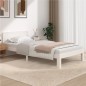 vidaXL Giroletto Bianco 100x200 cm in Legno Massello di Pino vidaXL Giroletto Bianco 100x200 cm in Legno Massello di Pino