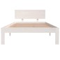 vidaXL Giroletto Bianco 100x200 cm in Legno Massello di Pino vidaXL Giroletto Bianco 100x200 cm in Legno Massello di Pino