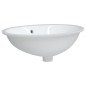 vidaXL Lavandino da Bagno Bianco 56x41x20 cm Ovale in Ceramica vidaXL Lavandino da Bagno Bianco 56x41x20 cm Ovale in Ceramica
