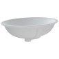 vidaXL Lavandino da Bagno Bianco 56x41x20 cm Ovale in Ceramica vidaXL Lavandino da Bagno Bianco 56x41x20 cm Ovale in Ceramica