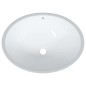 vidaXL Lavandino da Bagno Bianco 56x41x20 cm Ovale in Ceramica vidaXL Lavandino da Bagno Bianco 56x41x20 cm Ovale in Ceramica