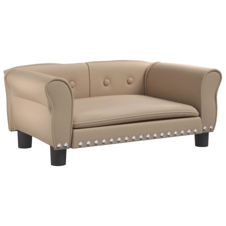 vidaXL Lettino per Cani Cappuccino 70x45x30 cm in Similpelle