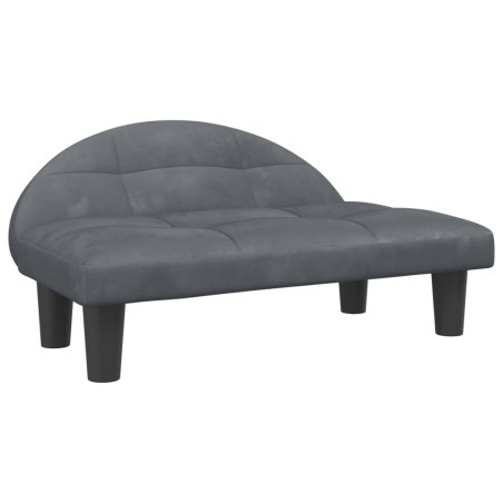 vidaXL Lettino per Cani Grigio Scuro 70x52x30 cm in Velluto