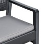 vidaXL Set Divani da Giardino con Cuscini 3 pz in Plastica Grigio