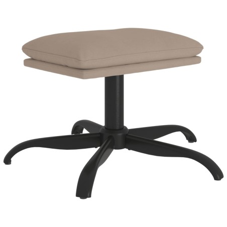 vidaXL Sgabello Grigio Chiaro 60x60x36 cm in Microfibra